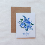 Blue Spiritual Bouquet Prayer Card