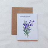 Purple Spiritual Bouquet Prayer Card