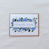 Blue Watercolor Thank You Card