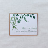 Greenery Watercolor Thank You Card