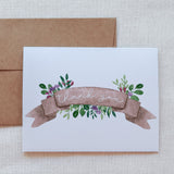 Greenery Scroll Thank You Card