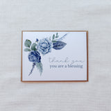 Blue Watercolor Thank You Card