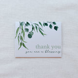 Greenery Watercolor Thank You Card