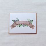 Greenery Scroll Thank You Card