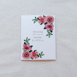 Pink Floral Birthday Card