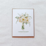 White Spiritual Bouquet Prayer Card