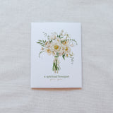 White Spiritual Bouquet Prayer Card
