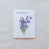 Purple Spiritual Bouquet Prayer Card