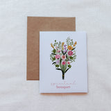 Floral Spiritual Bouquet Prayer Card
