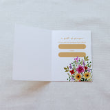 Floral Spiritual Bouquet Prayer Card