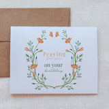 Catholic Birthday Card "Praying for You"