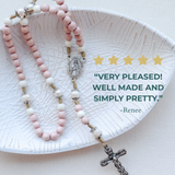 St. Therese of Lisieux Freshwater Pearl Pink Rosary