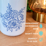 Offer it Up Floral Coffee Mug
