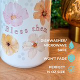 Bless Them, Change Me Floral Coffee Mug