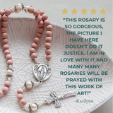 Freshwater Pearl Miraculous Medal Pink Rosary