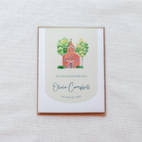 Custom Baptism Card Watercolor Church
