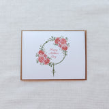 Mother's Day Card - Pink Floral Rosary