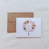 Mother's Day Card - Flower Wreath Rosary
