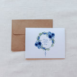 Mother's Day Card - Blue Floral Rosary