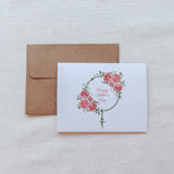 Mother's Day Card - Pink Floral Rosary