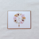Mother's Day Card - Flower Wreath Rosary