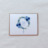 Mother's Day Card - Blue Floral Rosary